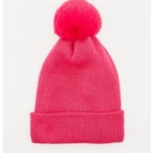NWT Pink pom pop beanie